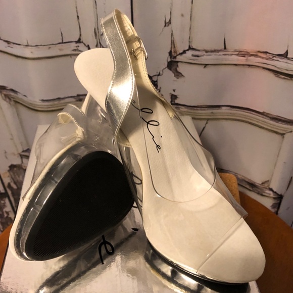 Ellie Shoes Competition Women's Clear Heeled Sandal - Picture 4 of 8